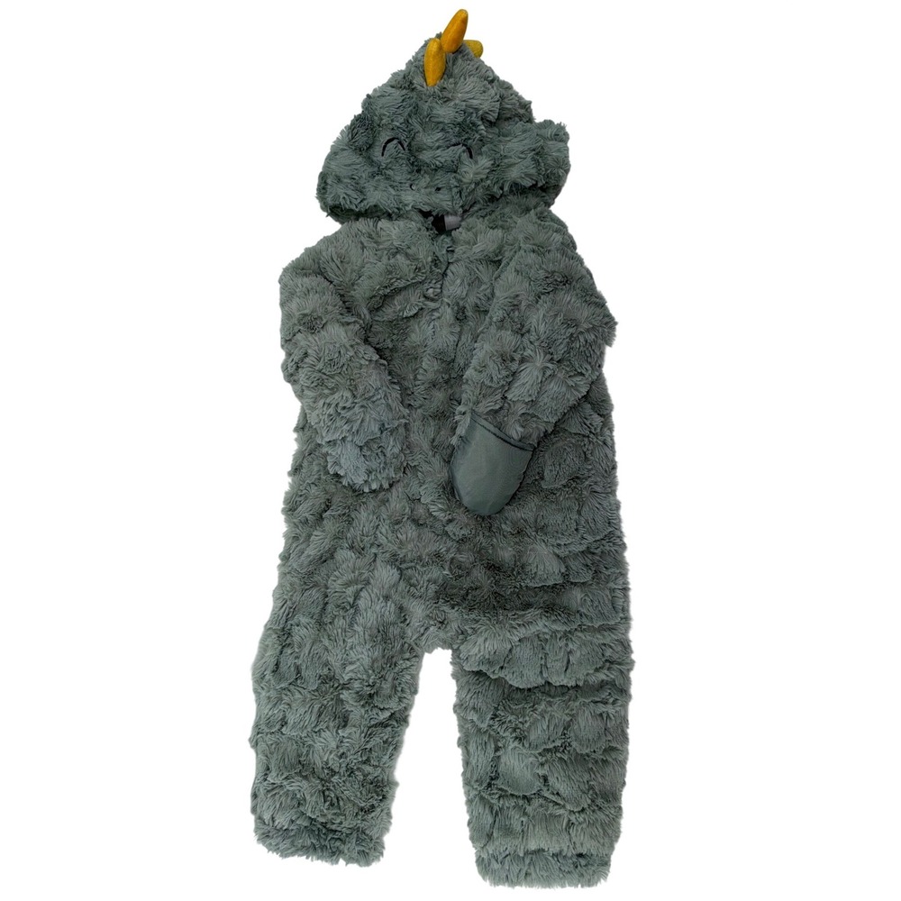 Koala Baby Green Dinosaur Hooded Pram Suit Costume Soft Plush 9-12 HalloweenM